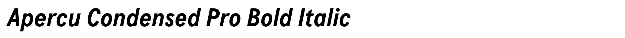 Apercu Condensed Pro Bold Italic image